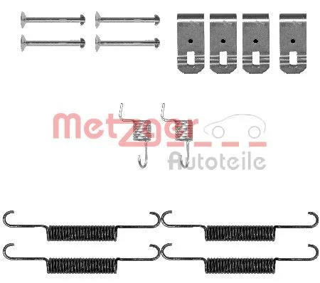 Priedų komplektas, stovėjimo stabdžių trinkelės METZGER 105-0895