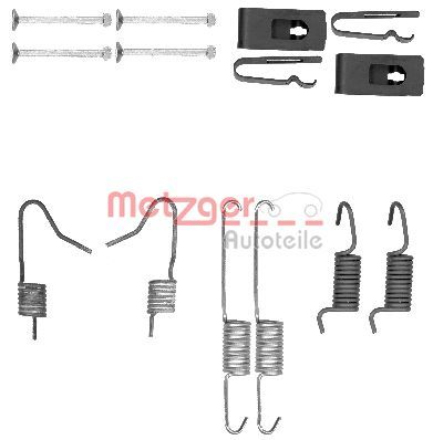 Комплект приладдя, колодка стоянкового гальма METZGER 105-0898