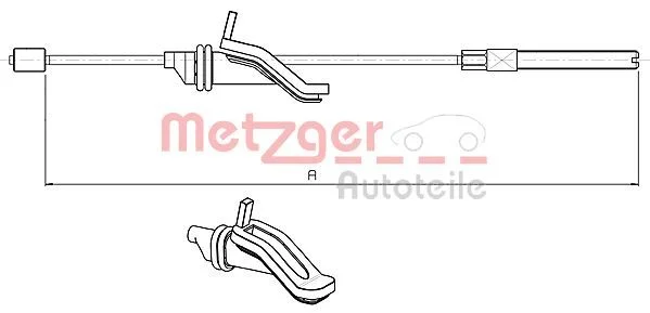 Trosas, stovėjimo stabdys METZGER 10.5369
