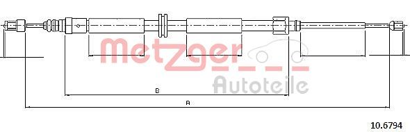 Cable Pull, parking brake METZGER 10.6794