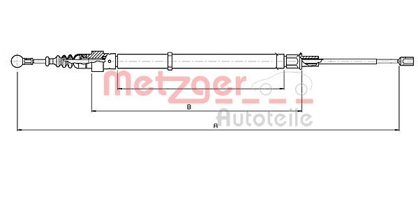 Trosas, stovėjimo stabdys METZGER 10.7139