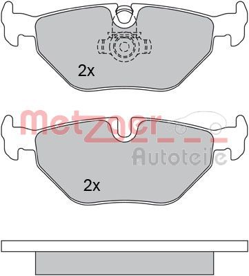 Brake Pad Set, disc brake METZGER 1170014