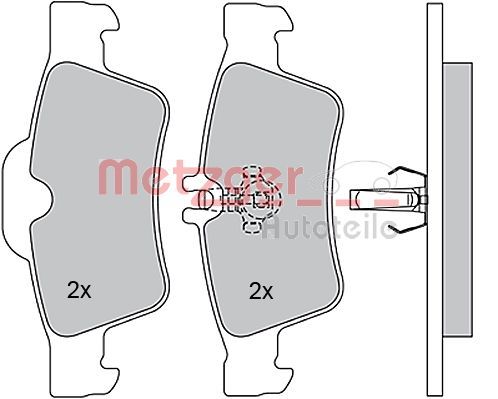 Brake Pad Set, disc brake METZGER 1170049