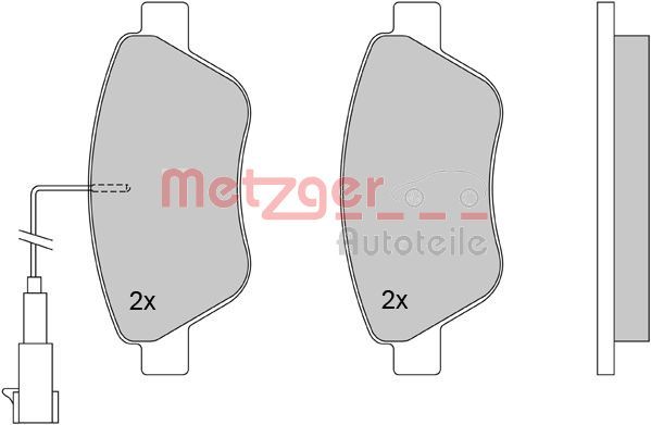 Brake Pad Set, disc brake METZGER 1170117