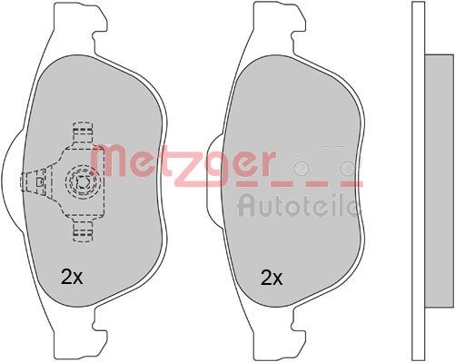 Brake Pad Set, disc brake METZGER 1170161