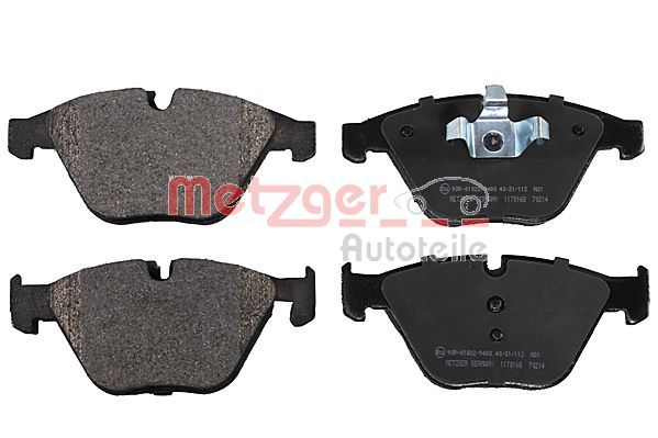 Brake Pad Set, disc brake METZGER 1170168