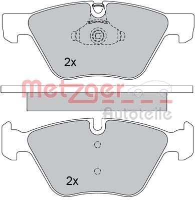 Brake Pad Set, disc brake METZGER 1170203