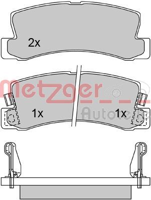 Brake Pad Set, disc brake METZGER 1170277