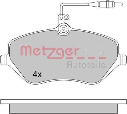Stabdžių trinkelių rinkinys, diskinis stabdys METZGER 1170346