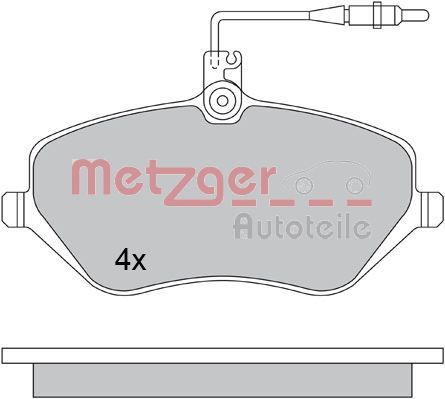 Brake Pad Set, disc brake METZGER 1170346