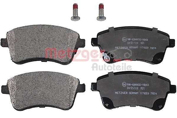 Brake Pad Set, disc brake METZGER 1170359