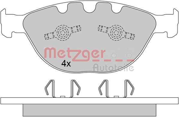 Brake Pad Set, disc brake METZGER 1170380