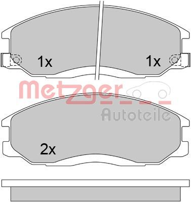 Brake Pad Set, disc brake METZGER 1170402