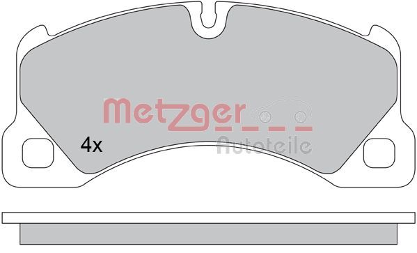 Stabdžių trinkelių rinkinys, diskinis stabdys METZGER 1170445