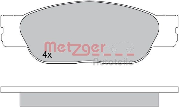 Brake Pad Set, disc brake METZGER 1170610