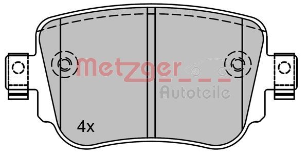 Brake Pad Set, disc brake METZGER 1170792