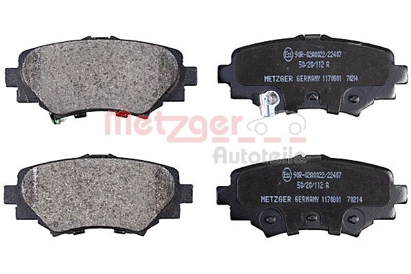 Brake Pad Set, disc brake METZGER 1170801