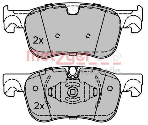 Brake Pad Set, disc brake METZGER 1170804