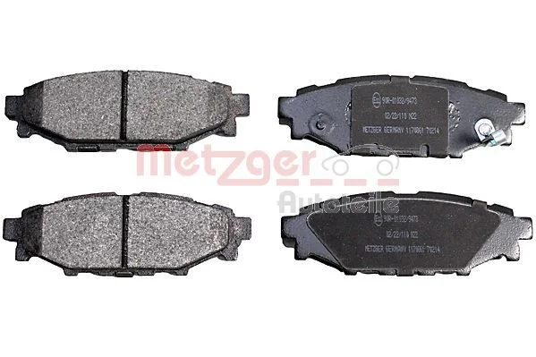 Stabdžių trinkelių rinkinys, diskinis stabdys METZGER 1170861