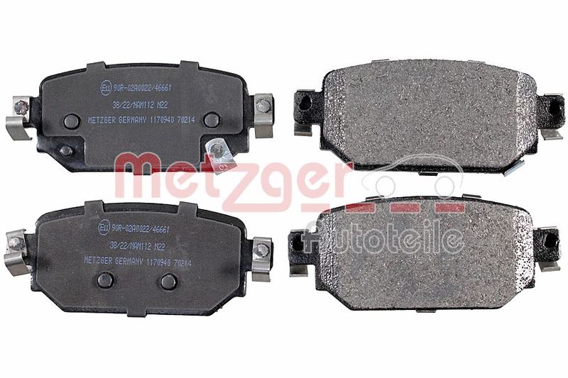 Brake Pad Set, disc brake METZGER 1170940