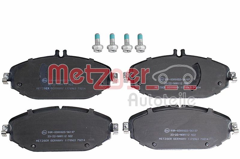 Brake Pad Set, disc brake METZGER 1170963