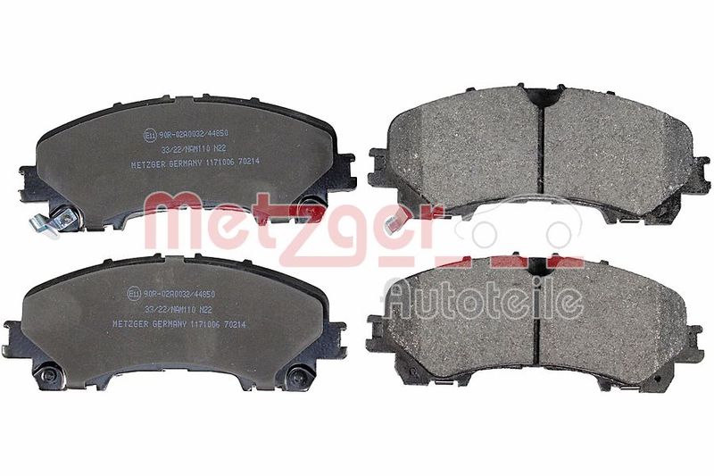 Brake Pad Set, disc brake METZGER 1171006