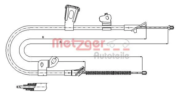 Trosas, stovėjimo stabdys METZGER 17.1078