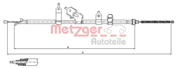 Trosas, stovėjimo stabdys METZGER 17.1081