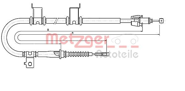 Trosas, stovėjimo stabdys METZGER 17.6052