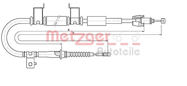 Trosas, stovėjimo stabdys METZGER 17.6053