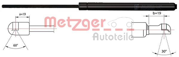 Gas Spring, boot/cargo area METZGER 2110421