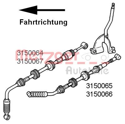 Trosas, neautomatinė transmisija METZGER 3150065