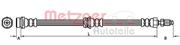 Stabdžių žarnelė METZGER 4110038