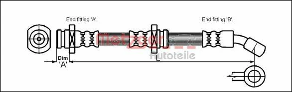 Stabdžių žarnelė METZGER 4110073