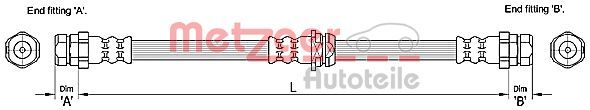 Stabdžių žarnelė METZGER 4110248