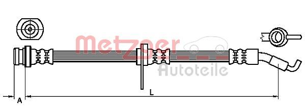 Stabdžių žarnelė METZGER 4110468