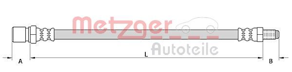 Brake Hose METZGER 4110559