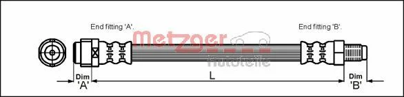 Stabdžių žarnelė METZGER 4110581