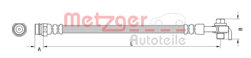 Brake Hose METZGER 4110799