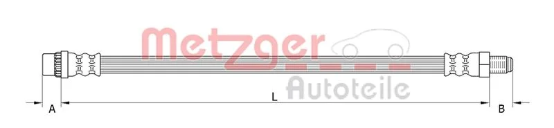 Stabdžių žarnelė METZGER 4110933
