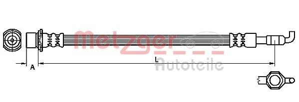 Stabdžių žarnelė METZGER 4110971