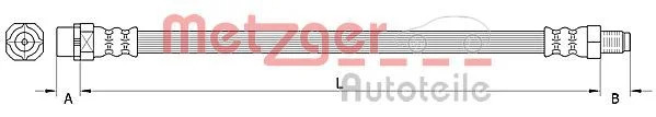 Stabdžių žarnelė METZGER 4110996