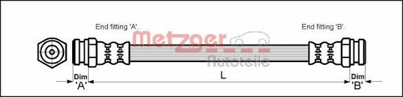 Stabdžių žarnelė METZGER 4111018