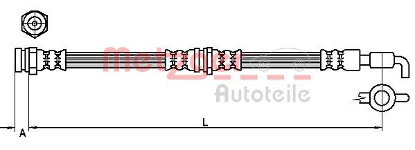 Brake Hose METZGER 4111037