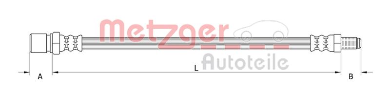 Brake Hose METZGER 4111154