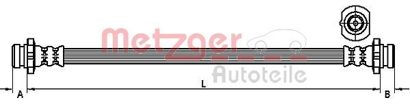 Brake Hose METZGER 4111249