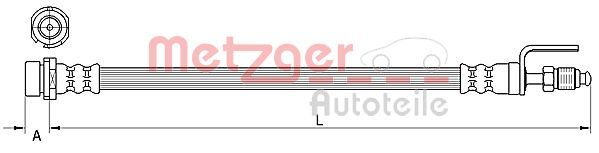 Brake Hose METZGER 4111334