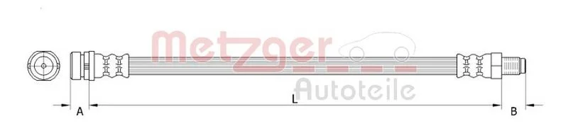 Stabdžių žarnelė METZGER 4111335