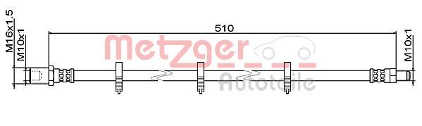 Stabdžių žarnelė METZGER 4111486