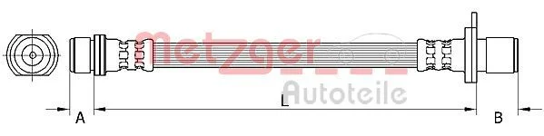 Stabdžių žarnelė METZGER 4111501